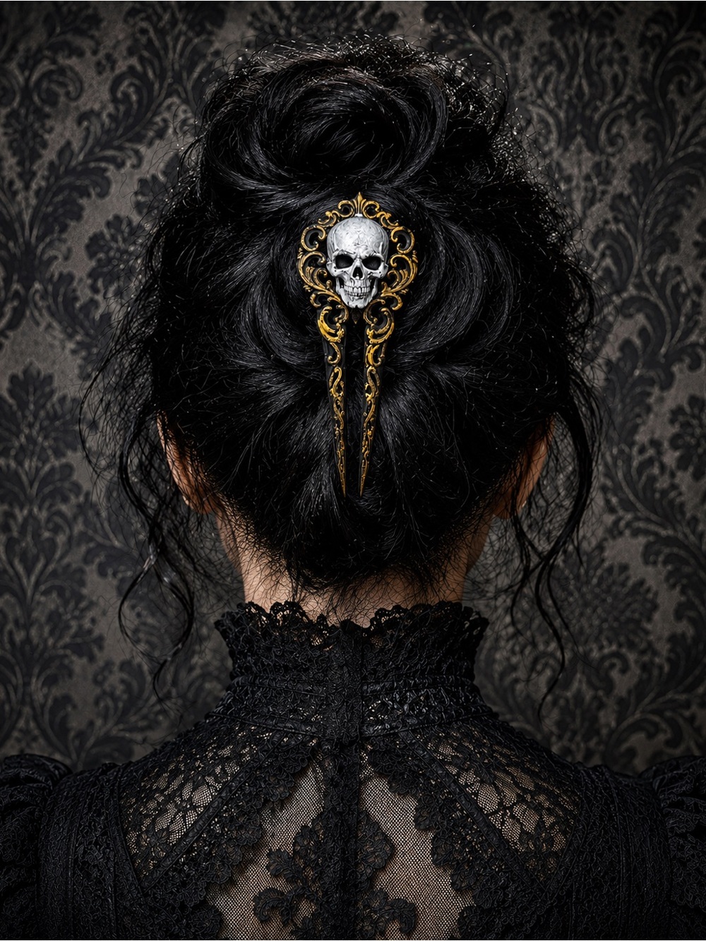 Gothic Skull Hair Fork – 7 Inch